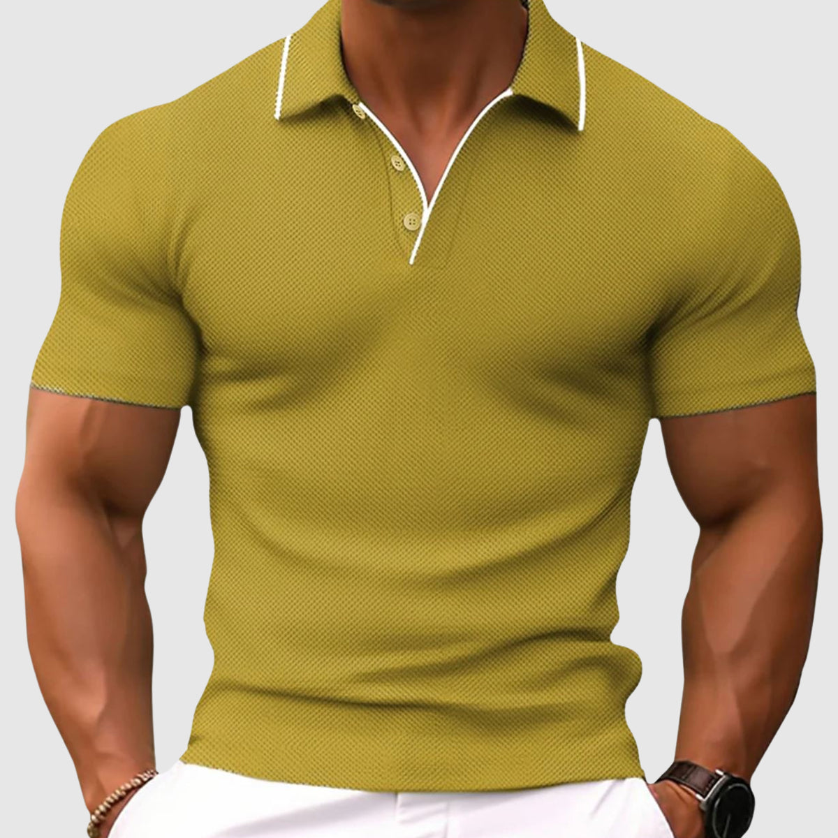 Jaren - Ležérní slim-fit polotriko pro muže