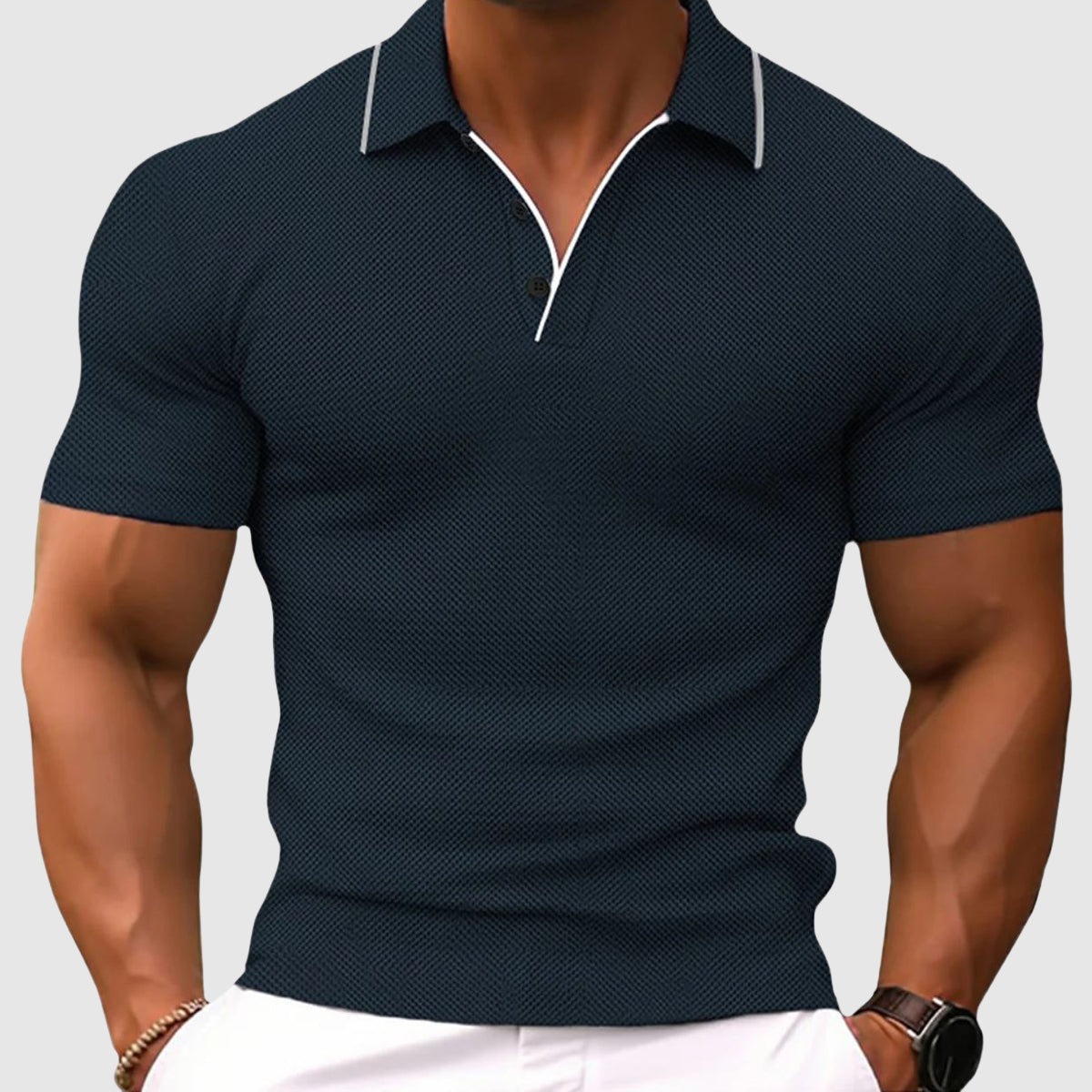 Jaren - Ležérní slim-fit polotriko pro muže