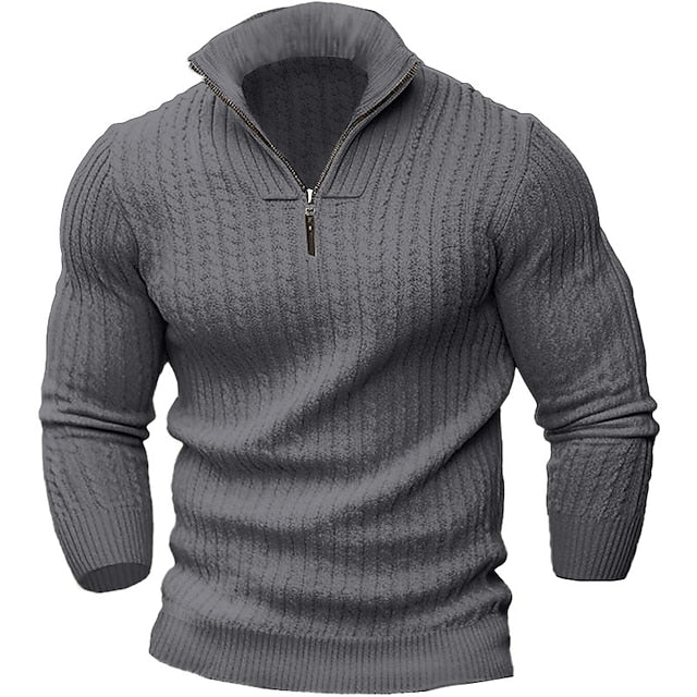 Sanji - Elegantní pánský zipper svetr