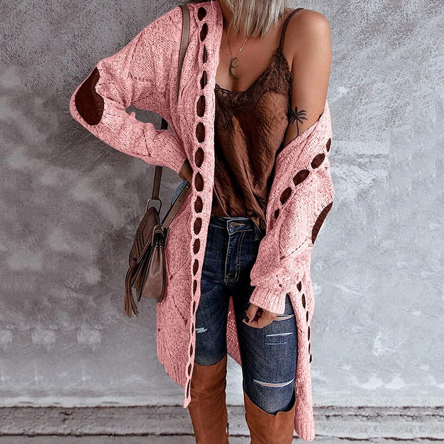 Alana - Elegantní Dlouhý Cardigan s Kapucí