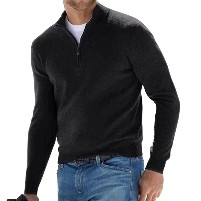 Agustín - Stylový zip svetr pro muže