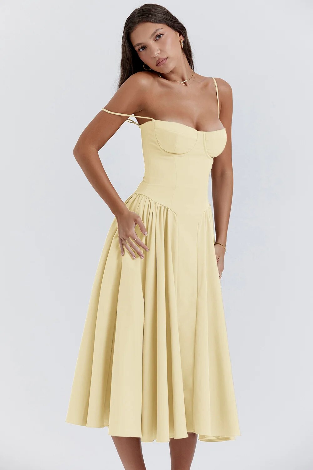 Jutte - Dámské bezrukávové midikleid