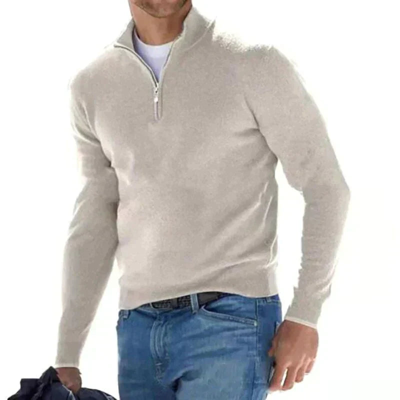Agustín - Stylový zip svetr pro muže