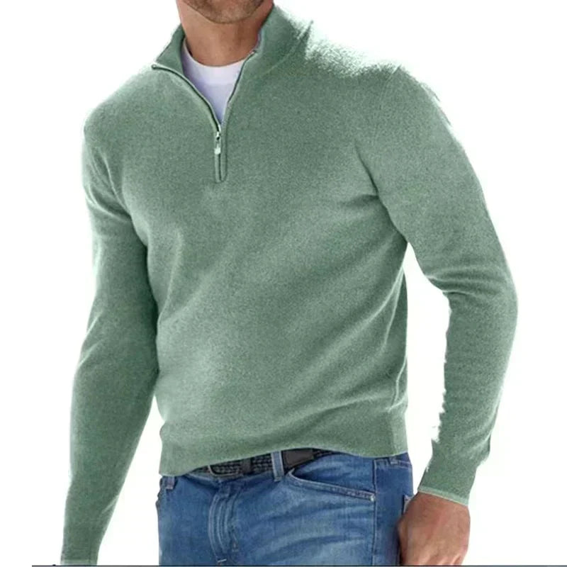Agustín - Stylový zip svetr pro muže