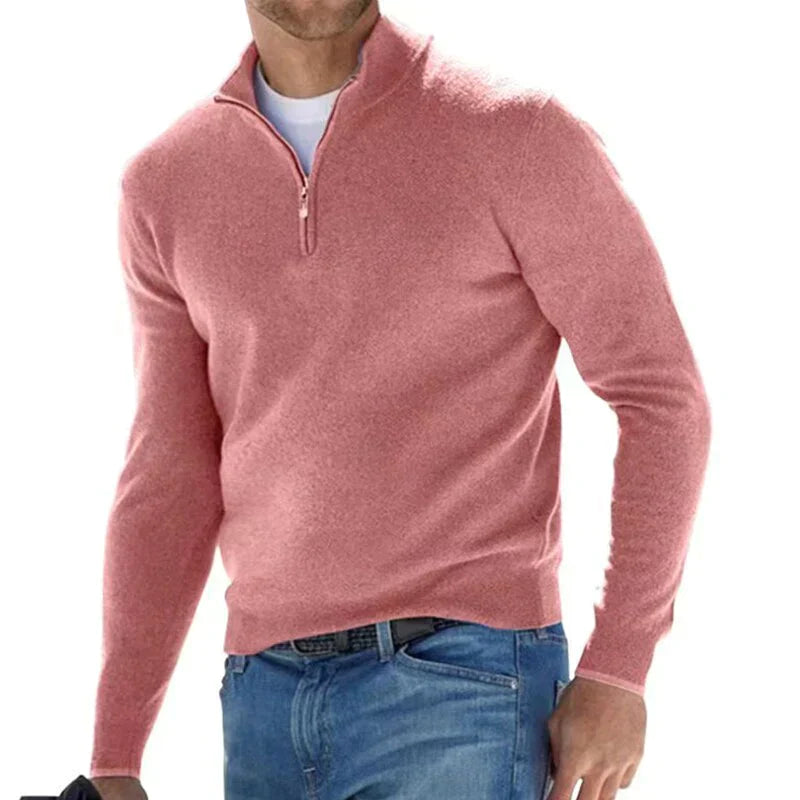 Agustín - Stylový zip svetr pro muže