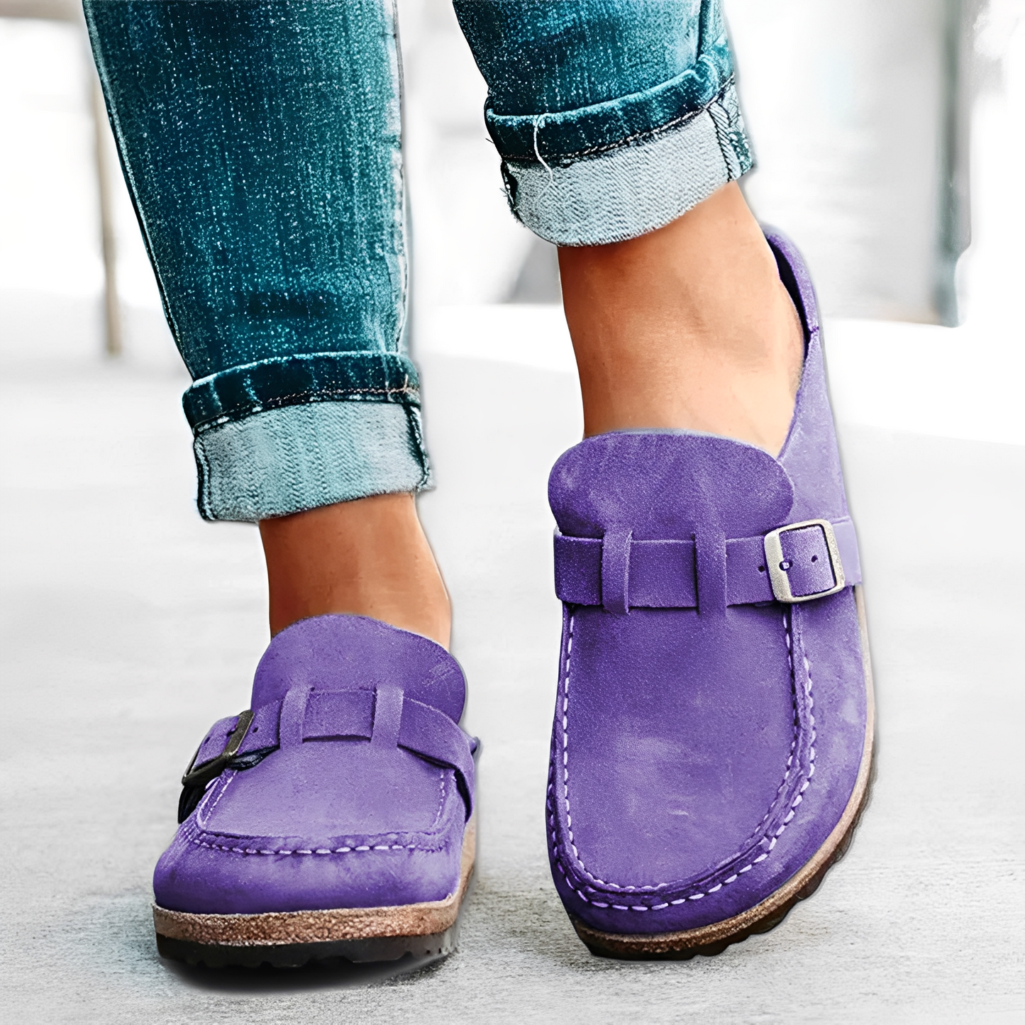 Briana - Pohodlné slip-on sandály s přezkou pro dámy