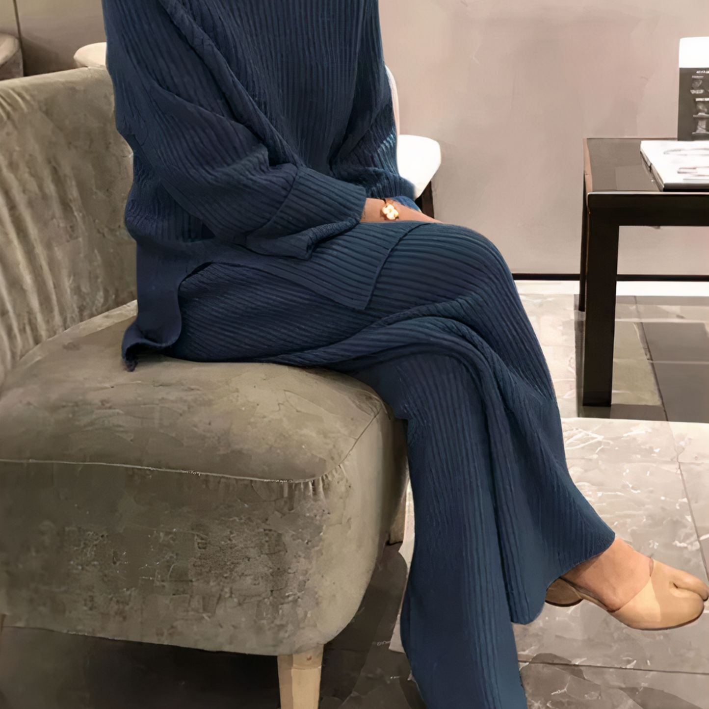 Samantha – Pletené Casual-Set Svetr & Kalhoty