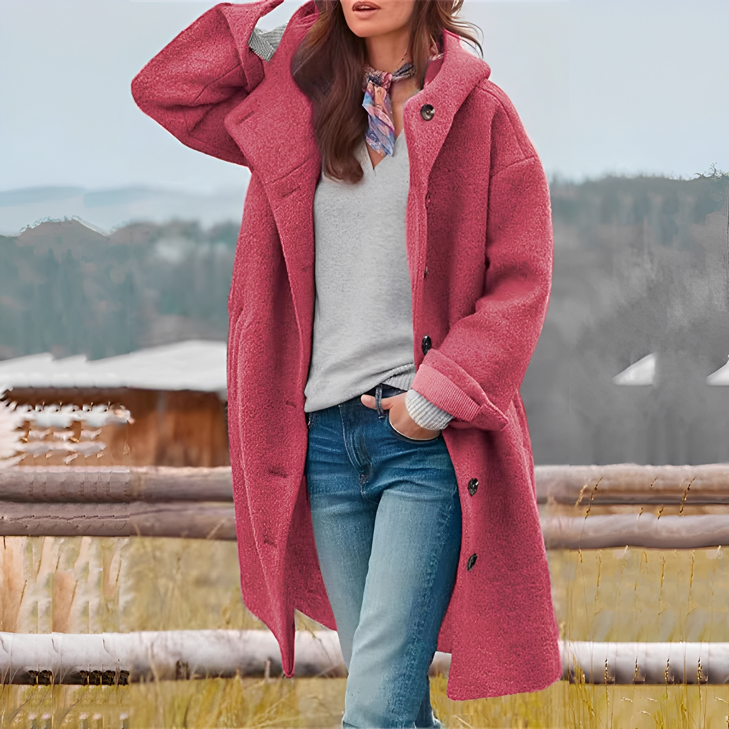 Charmaine - Stylový, teplý dlouhý kabát pro ženy