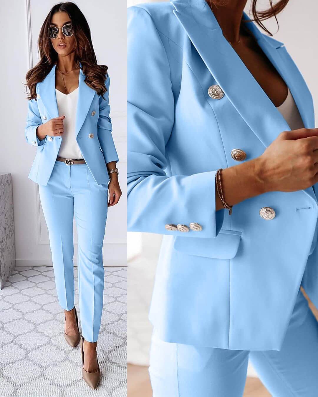 Maya - Stylový Blazer-Kalhotový Set