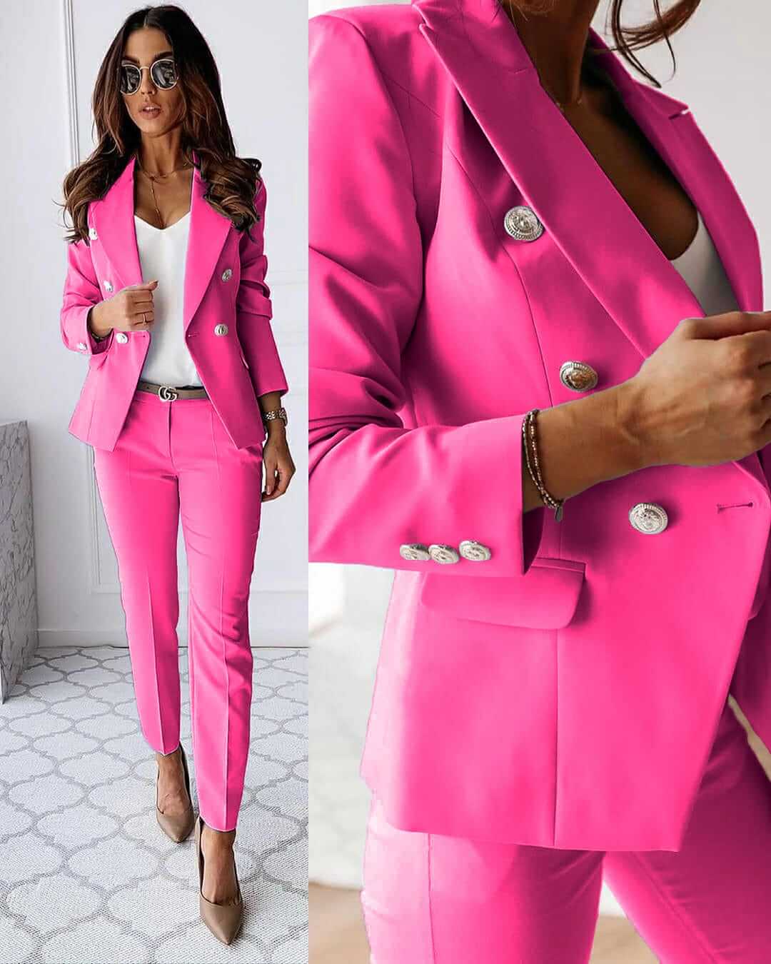 Maya - Stylový Blazer-Kalhotový Set