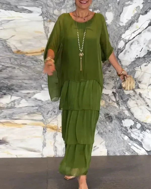 Evelyn - Elegantní šifonové šaty