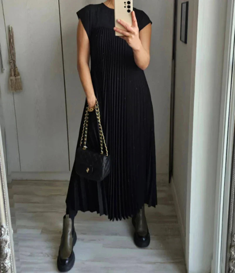 Gillian - Elegantní Monochromatické Maxi Šaty