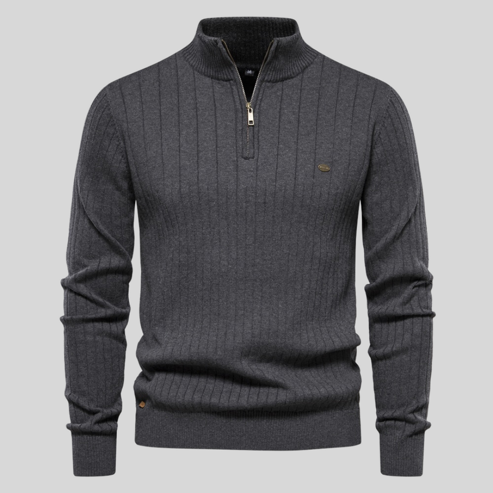 Zayne – Svetr Pohodlí s Poloviční Zip pro Každý Den