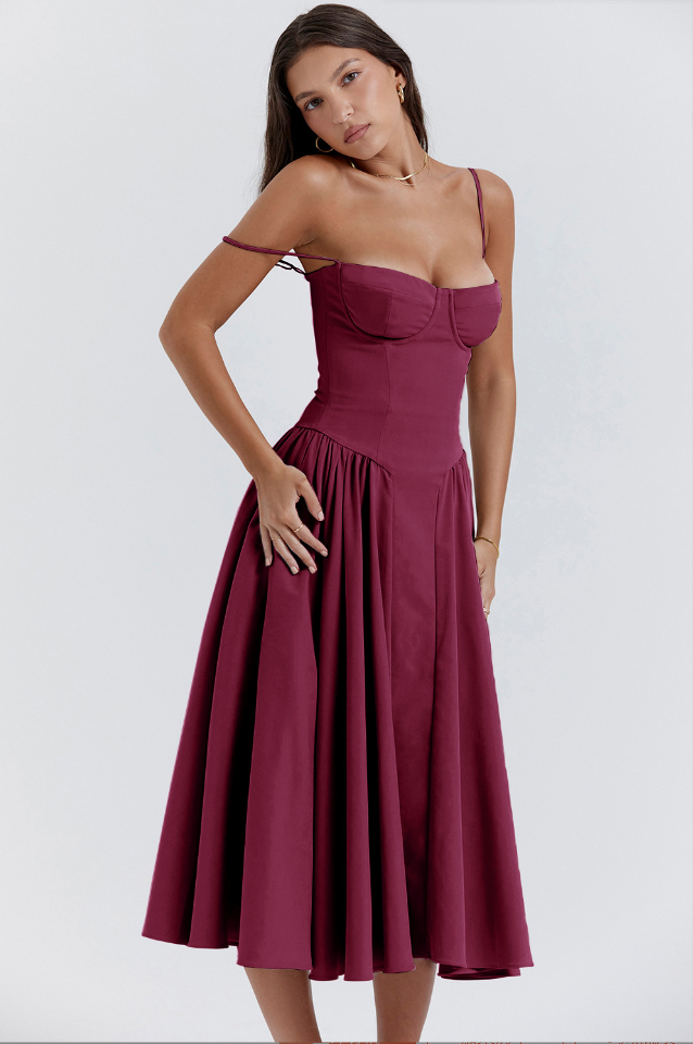 Jutte - Dámské bezrukávové midikleid