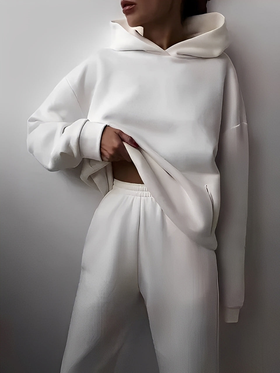 Adelia – Jednobarevný Hoodie-Set
