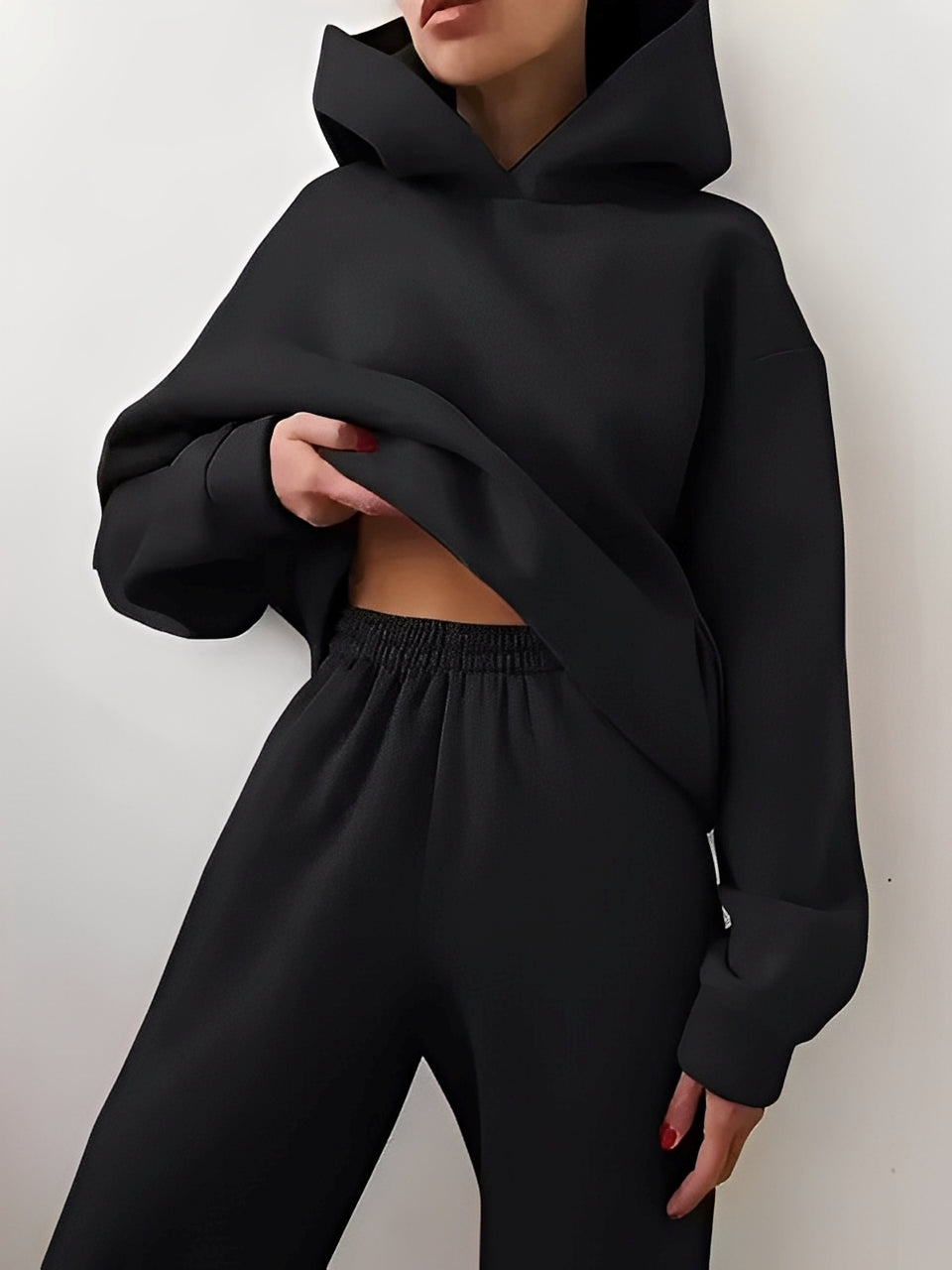 Adelia – Jednobarevný Hoodie-Set