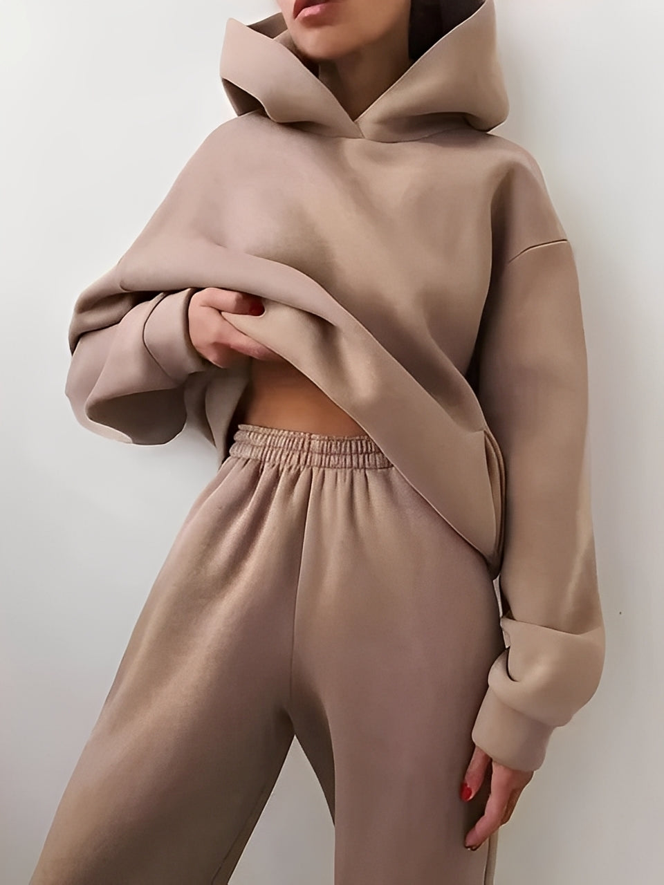Adelia – Jednobarevný Hoodie-Set
