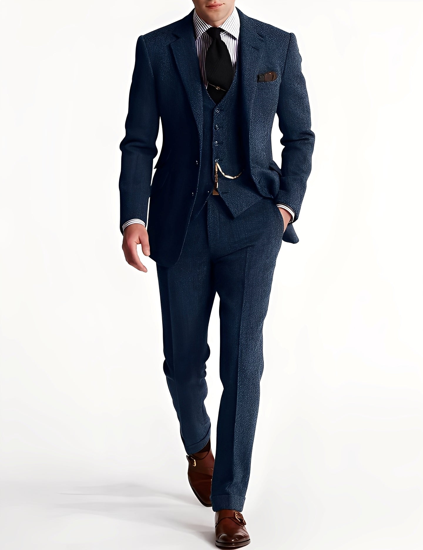 Desmond - Formální trojdílný tweedový smoking pro muže