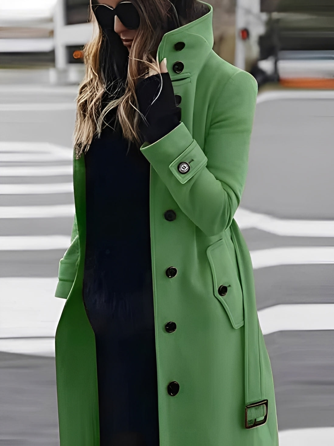 Mikaela - Elegantní, úzký vlněný kabát pro ženy