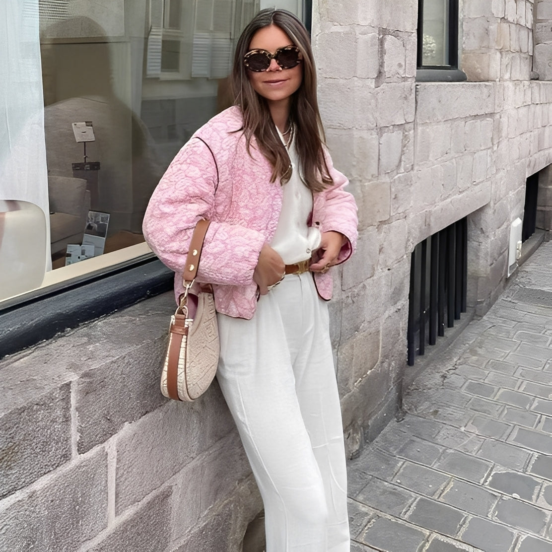 Katelyn - Ležérní patchwork prošívaná bunda pro ženy