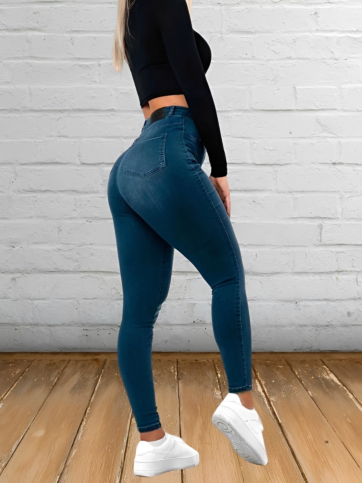 Cherise - Neformální Slim-Fit džíny s vysokým pasem pro ženy