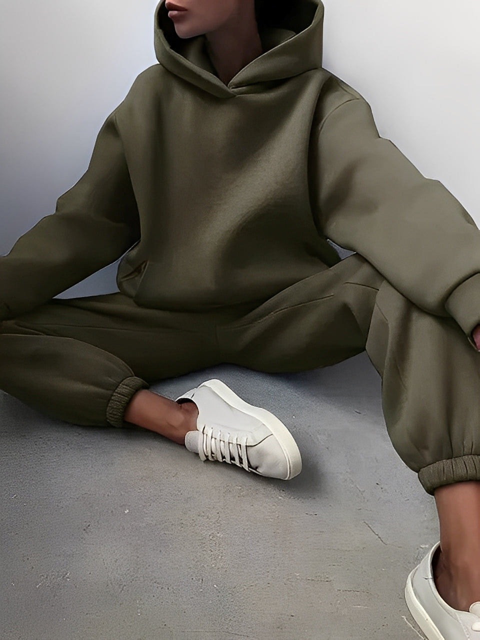 Adelia – Jednobarevný Hoodie-Set