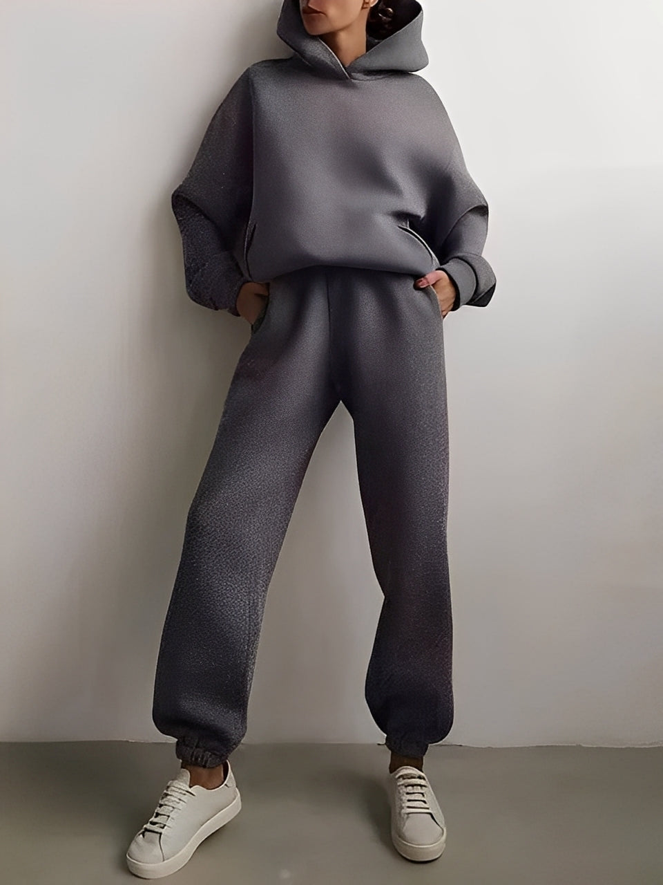 Adelia – Jednobarevný Hoodie-Set