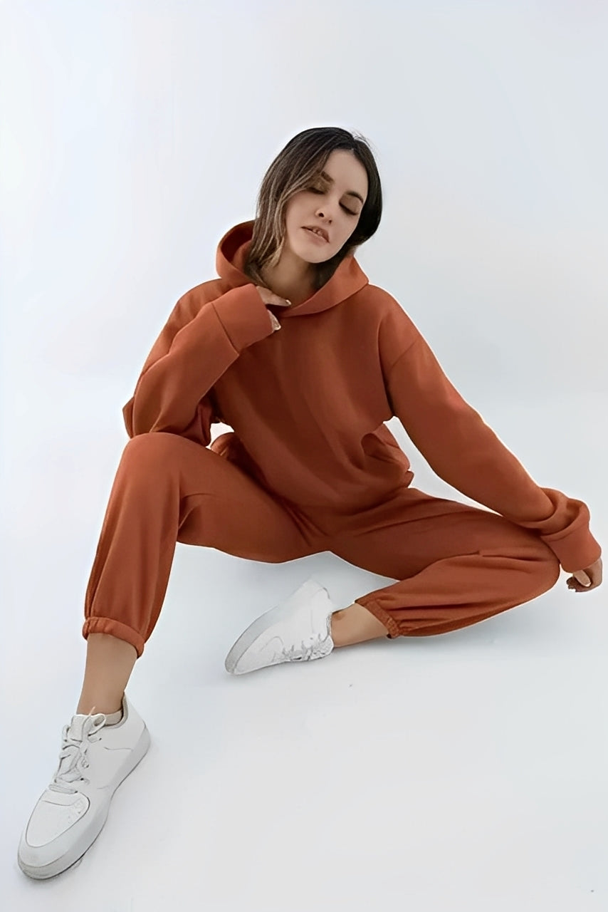 Adelia – Jednobarevný Hoodie-Set