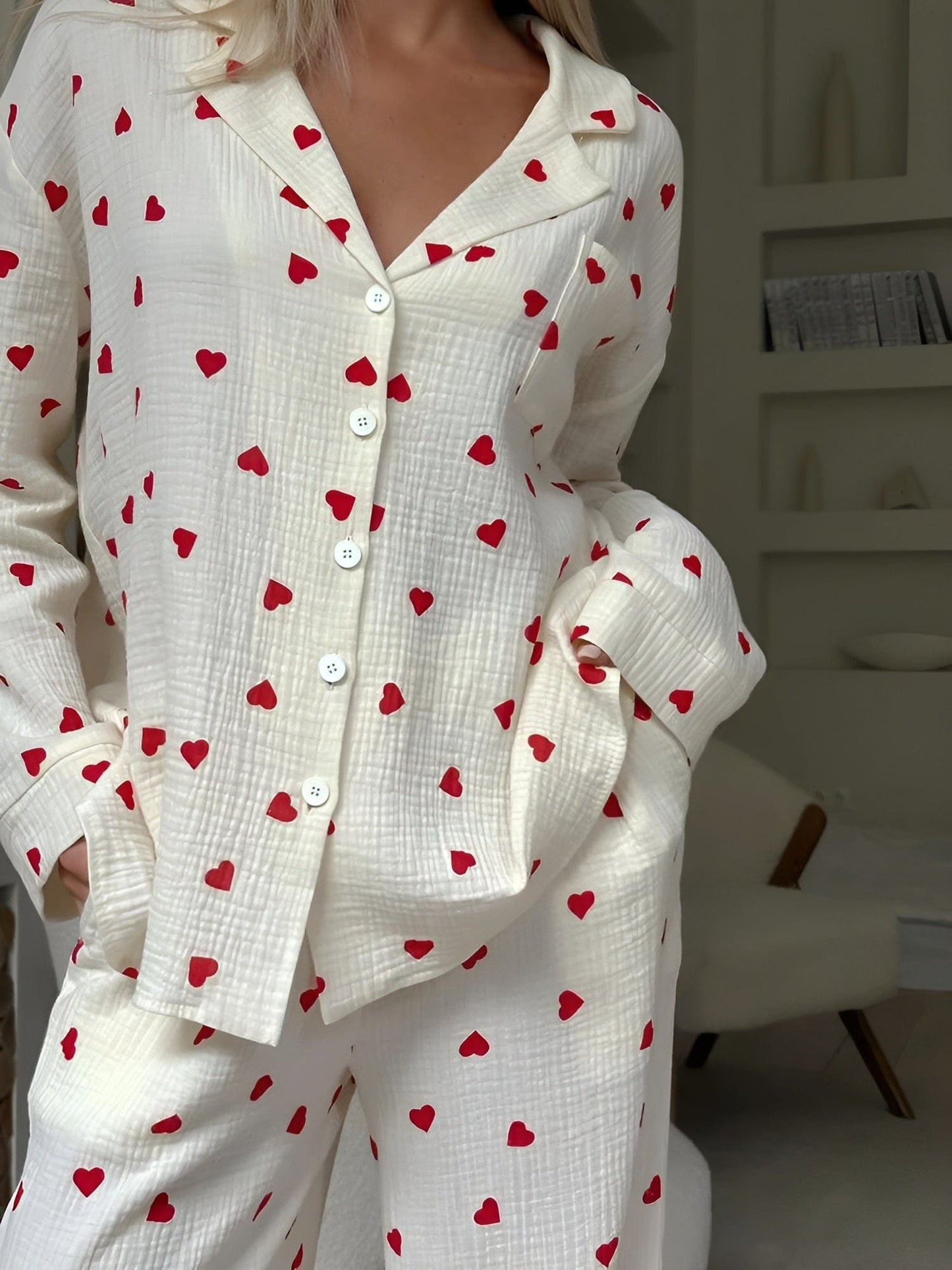 Lola – Elegantní pyžamo s motivy srdce