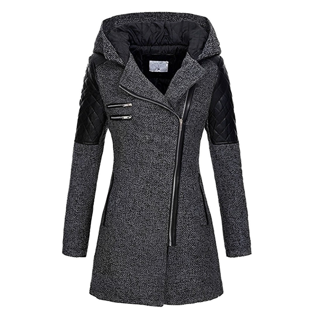 Chasity - Stylový teplý kabát s kapucí pro dámy