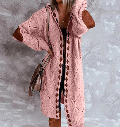 Alana - Elegantní Dlouhý Cardigan s Kapucí