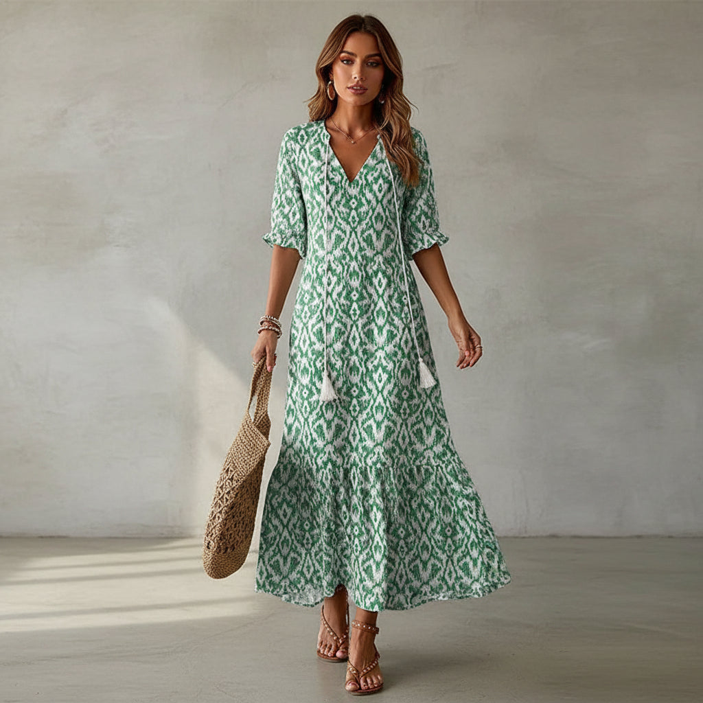 Dianna – Boho šaty, které lichotí oblasti bříška
