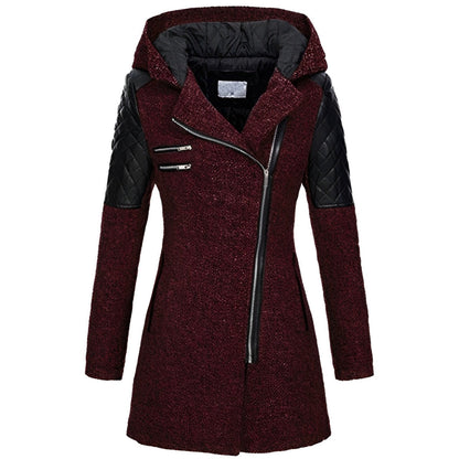 Chasity - Stylový teplý kabát s kapucí pro dámy
