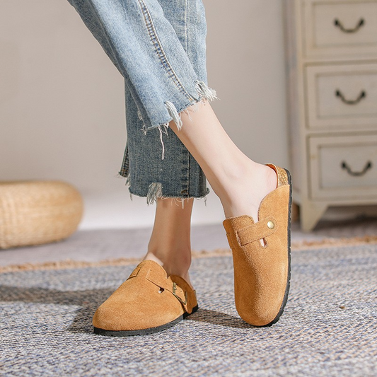Davina - Unisex mokasíny z semišové kůže ve stylu staré peníze