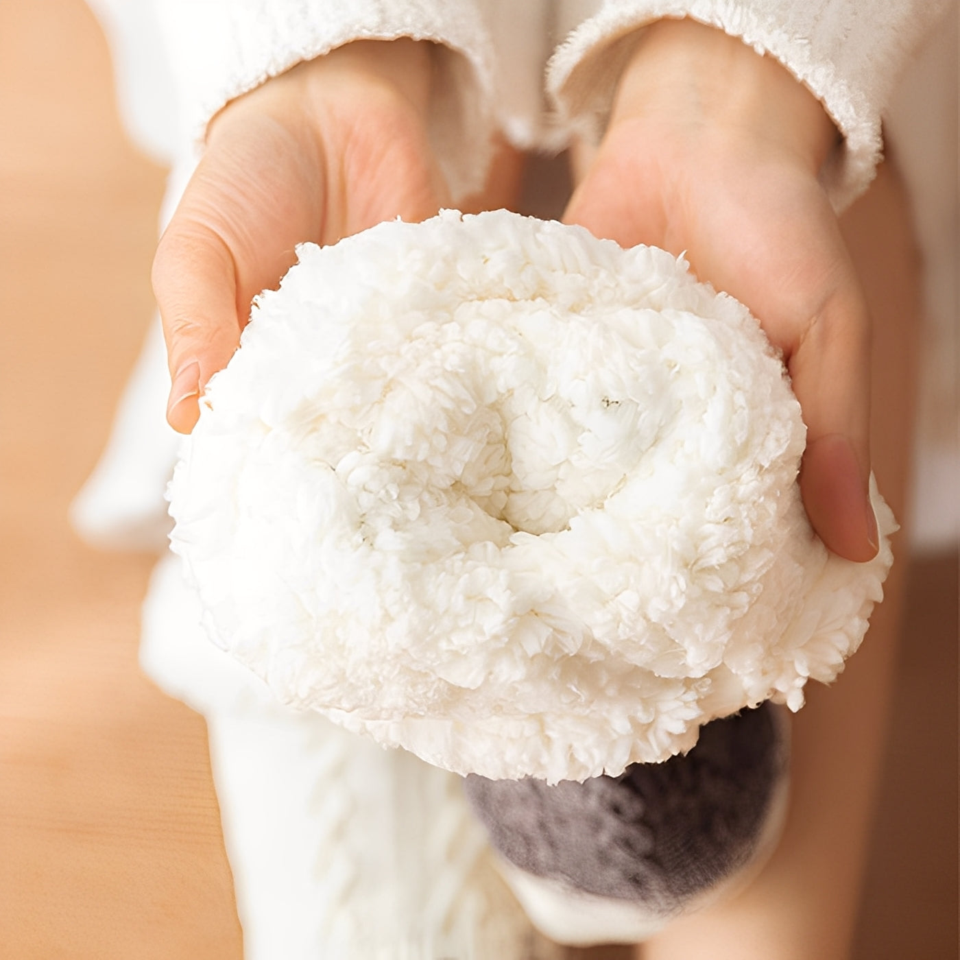 Danika - Stylové pletené plyšové ponožky s vzorem srdce pro dámy