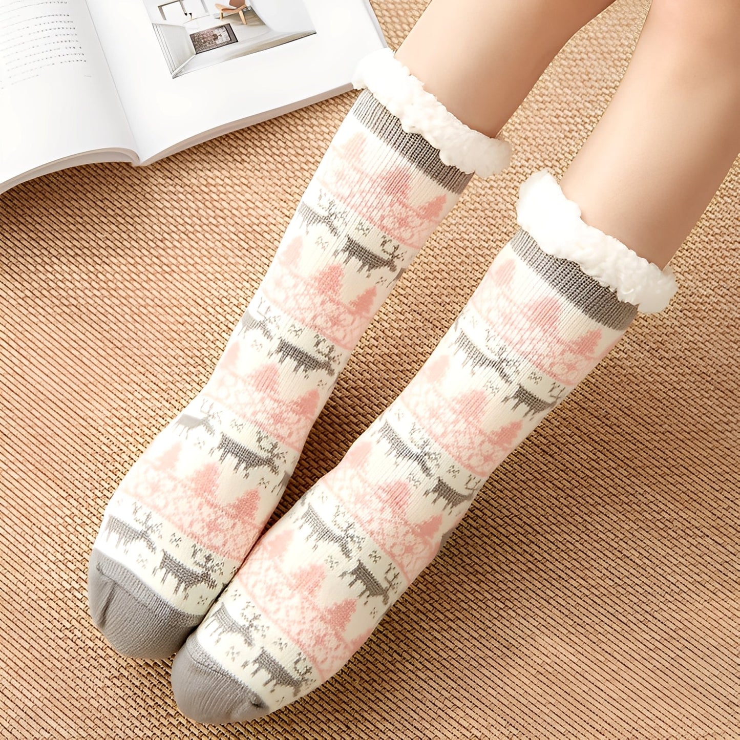 Karissa - Teplé, tlusté domácí ponožky pro dámy