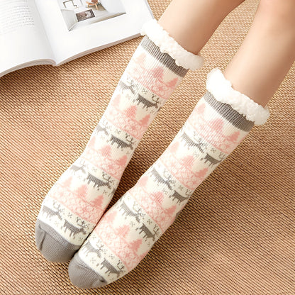 Karissa - Teplé, tlusté domácí ponožky pro dámy