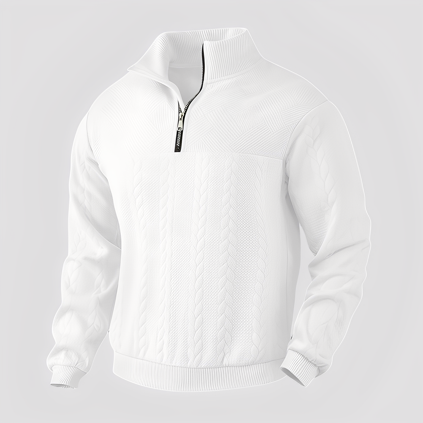 Warren - Klasický kašmírový svetr s zipem pro dámy