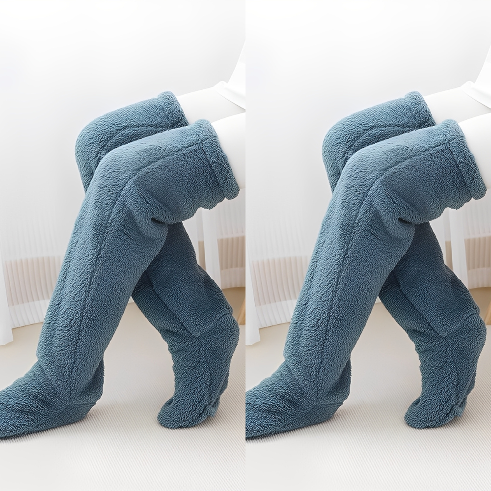 Camellia - Teplé, nadkolenní zimní ponožky pro dámy