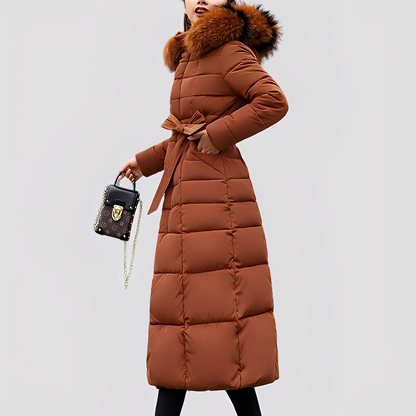 Mollie - Módní, vycpaný dlouhý kabát pro ženy