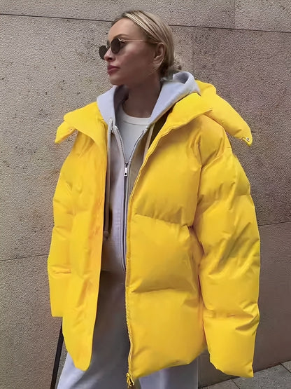 Loreen - Teplá, vycpaná, volně sedící bunda pro ženy