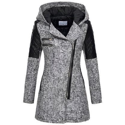 Chasity - Stylový teplý kabát s kapucí pro dámy