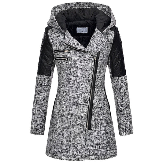 Chasity - Stylový teplý kabát s kapucí pro dámy