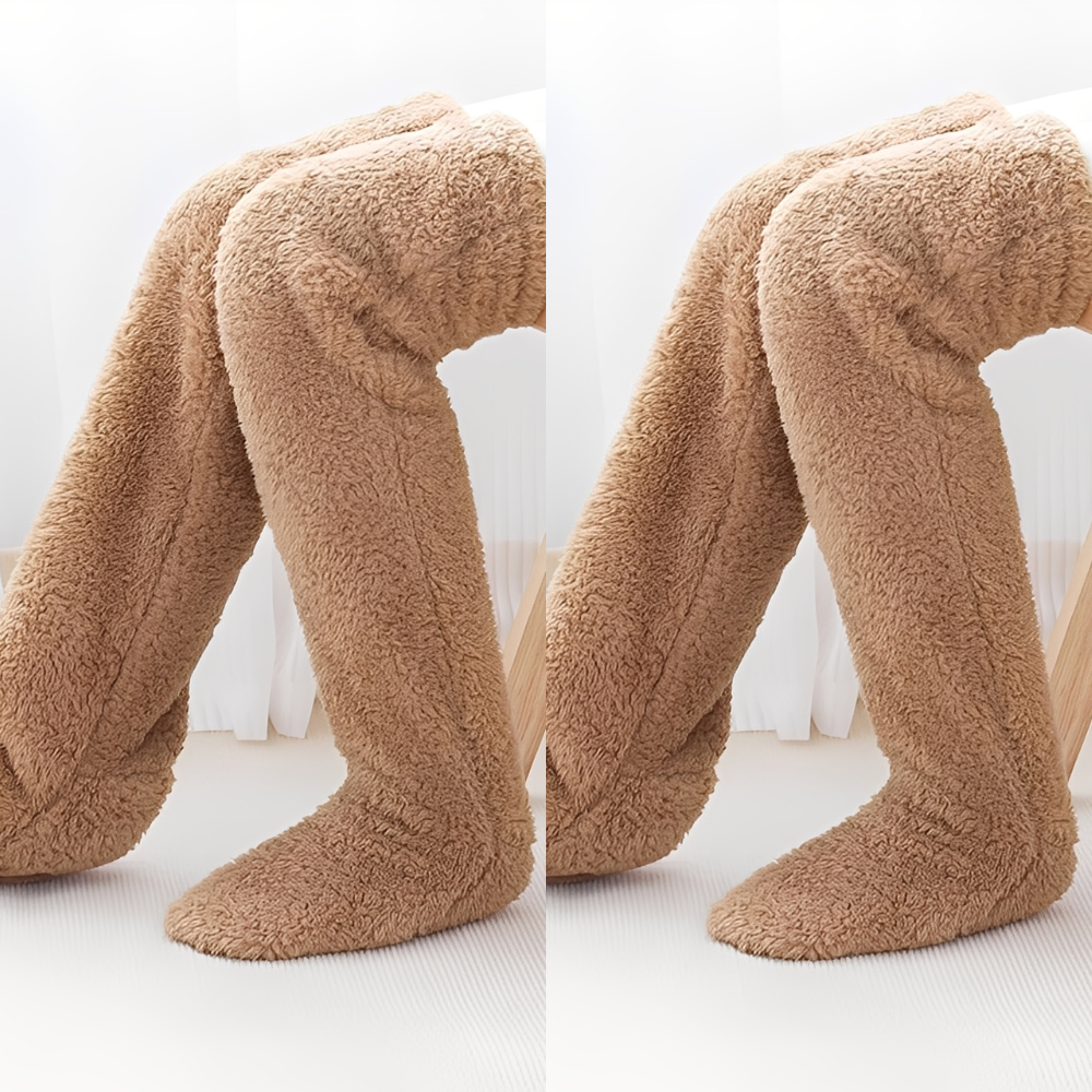 Camellia - Teplé, nadkolenní zimní ponožky pro dámy