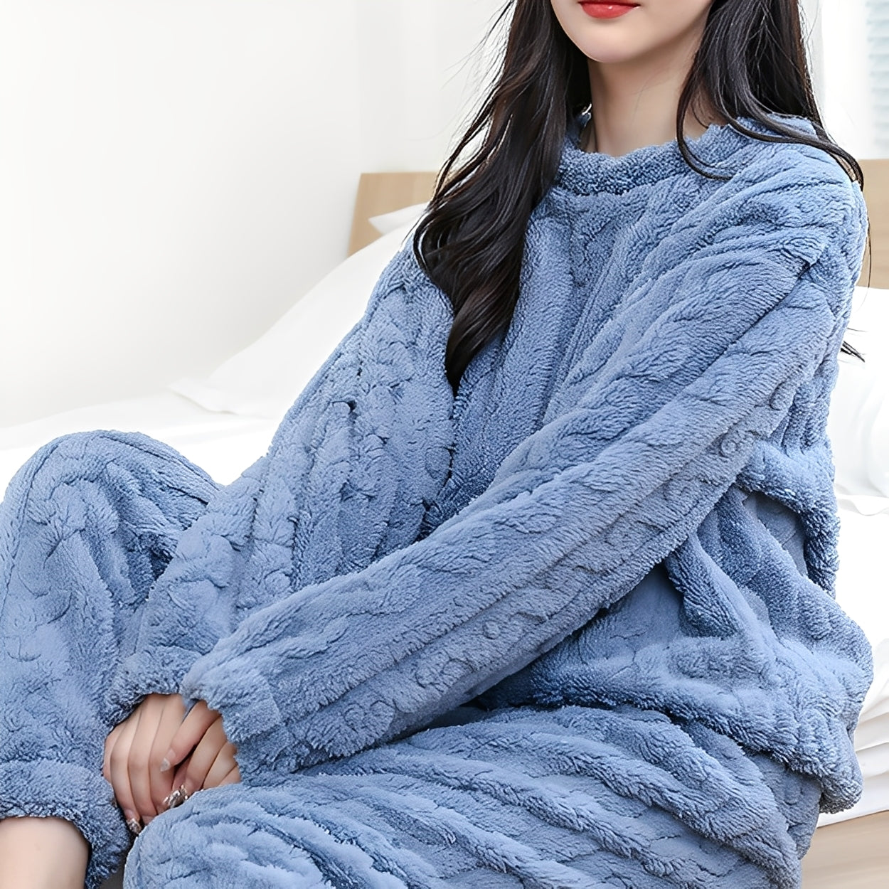 Kilie - Pohodlná, pohodlná dvoudílná fleecová souprava pro ženy