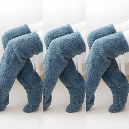 Camellia - Teplé, nadkolenní zimní ponožky pro dámy