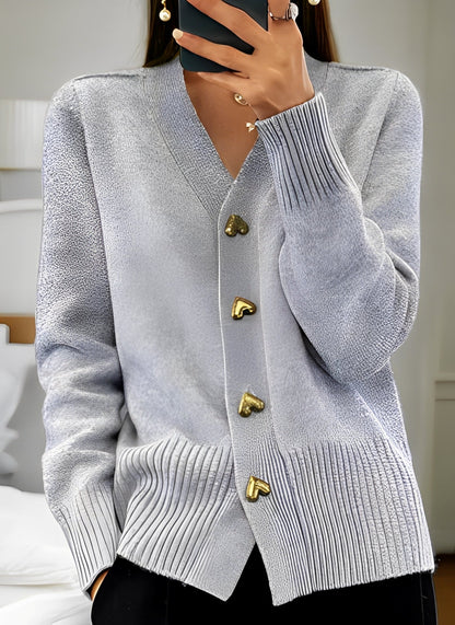 Annalee - Stylový cardigan s knoflíky lásky pro dámy