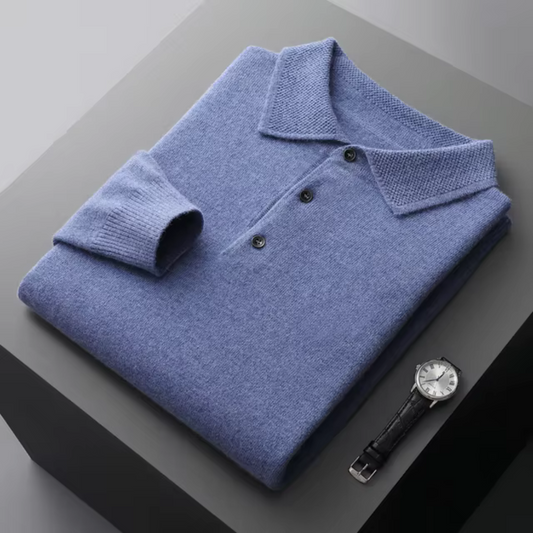 Brock - Pánské Vlněné Polo Elegantní Pletenina
