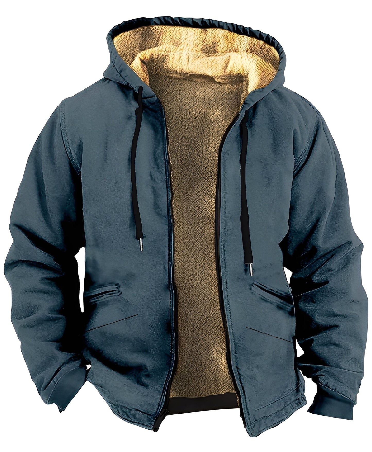 Mervin - Barevná sametová bunda s kapucí pro muže