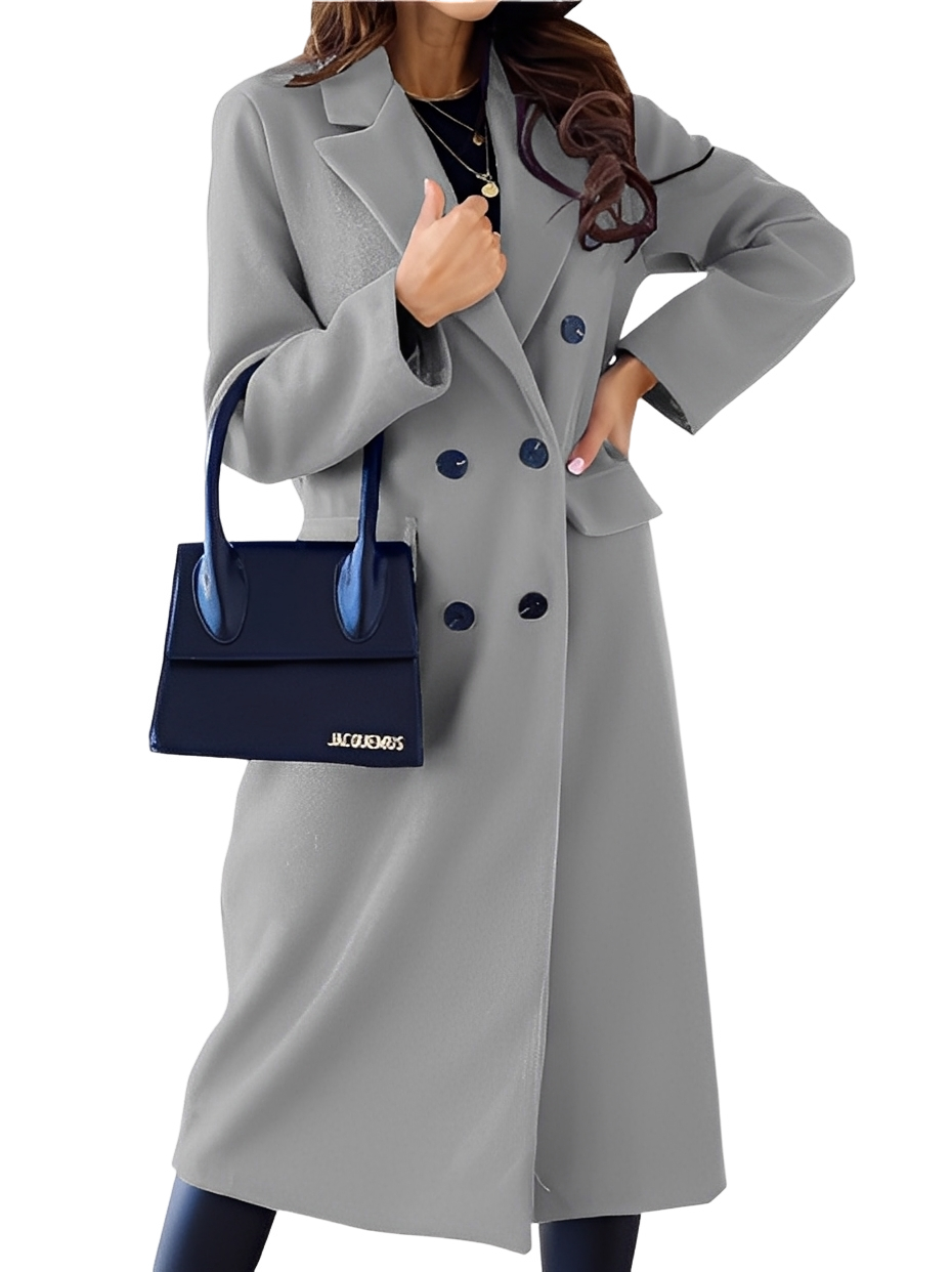 Jocelin - Elegantní, teplý dvouřadový kabát pro ženy